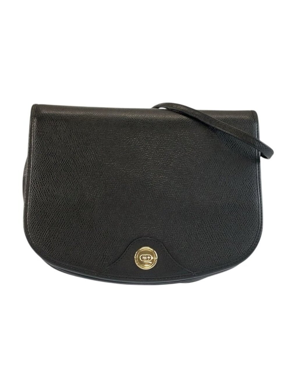 Dior Vintage Black Gold Shoulder Bag Pochette